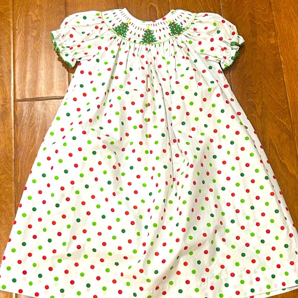 Size 4 This and That Smocked Christmas’s Dress - Picture 1 of 3